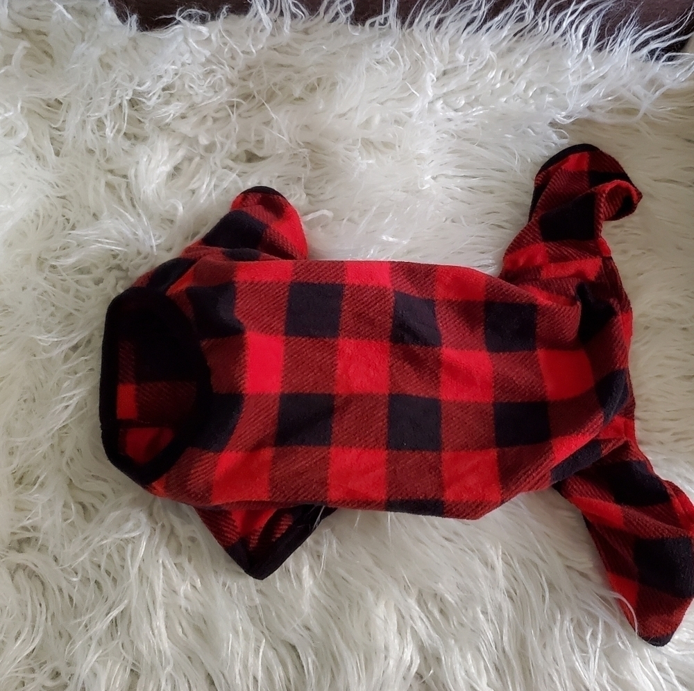 🇺🇸Buffalo Plaid Pajamas/Outfit for your Furbaby Size Small - Picture 6 of 7